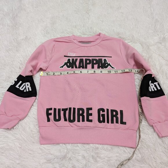 Kappa Girls Pink Crew Neck Pullover Loopknit Long Sleeve Sweatshirt NWOT - Picture 9 of 10